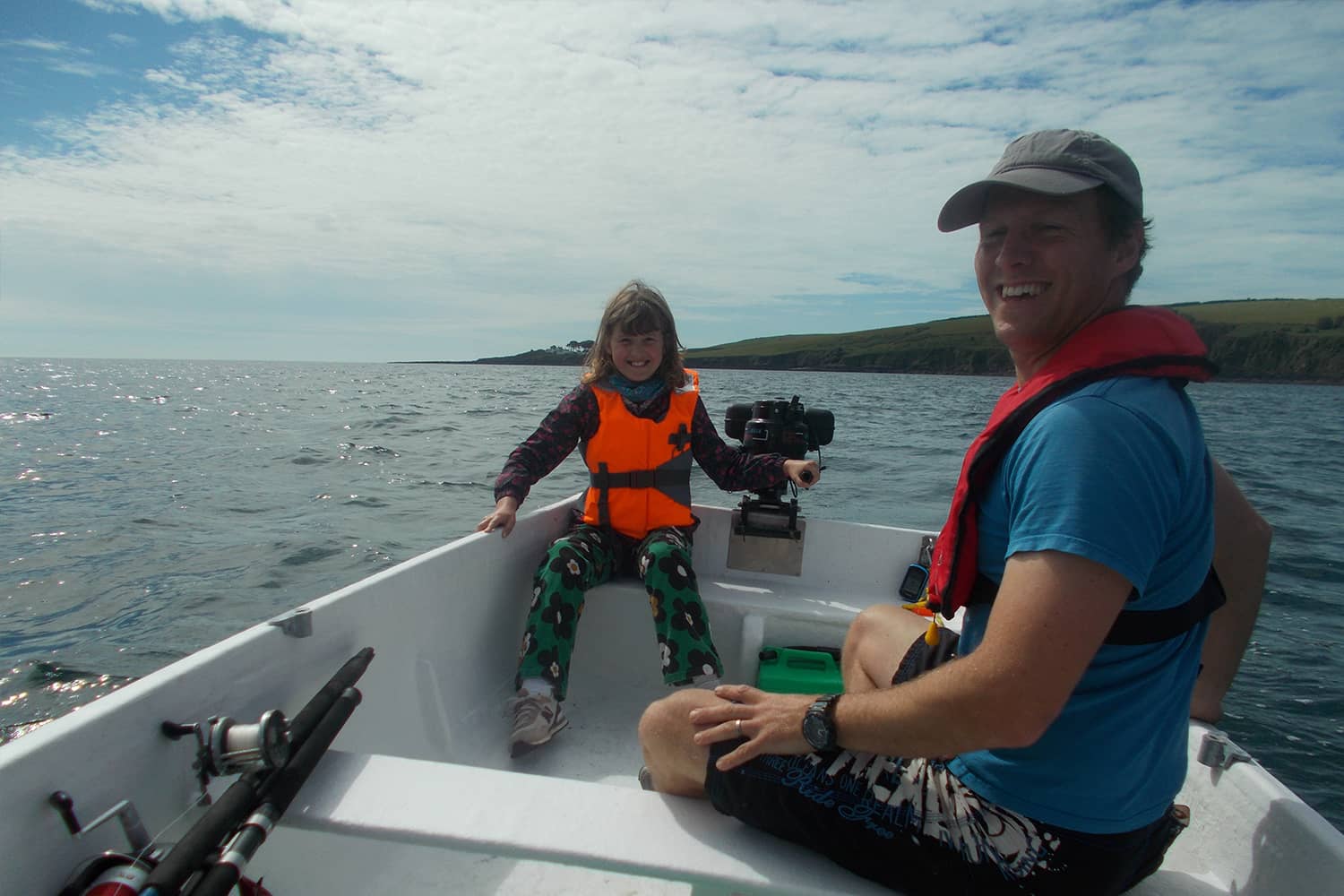 Production Director, Ross Crouch, sailing in Cornwall with his daughter